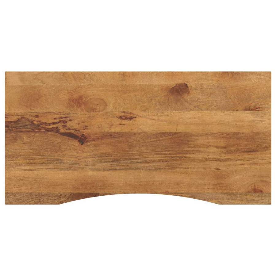 Blat Birou Cu Decupaj Curbat 120X50X2,5Cm Lemn Masiv Mango Brut