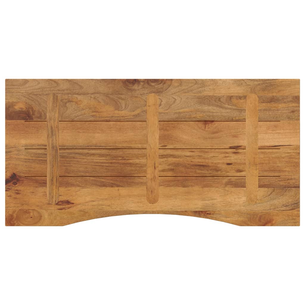 Blat Birou Cu Decupaj Curbat 120X50X2,5Cm Lemn Masiv Mango Brut