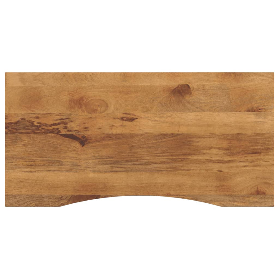 Blat Birou Cu Decupaj Curbat 140X50X2,5Cm Lemn Masiv Mango Brut
