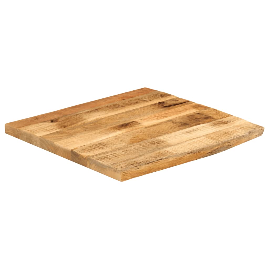 Blat De Masă Margine Naturală, 40X40X2,5 Cm, Lemn Masiv Mango
