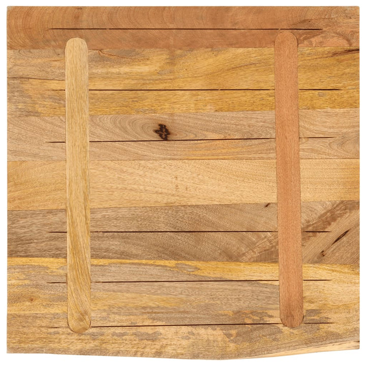 Blat De Masă Margine Naturală, 40X40X2,5 Cm, Lemn Masiv Mango