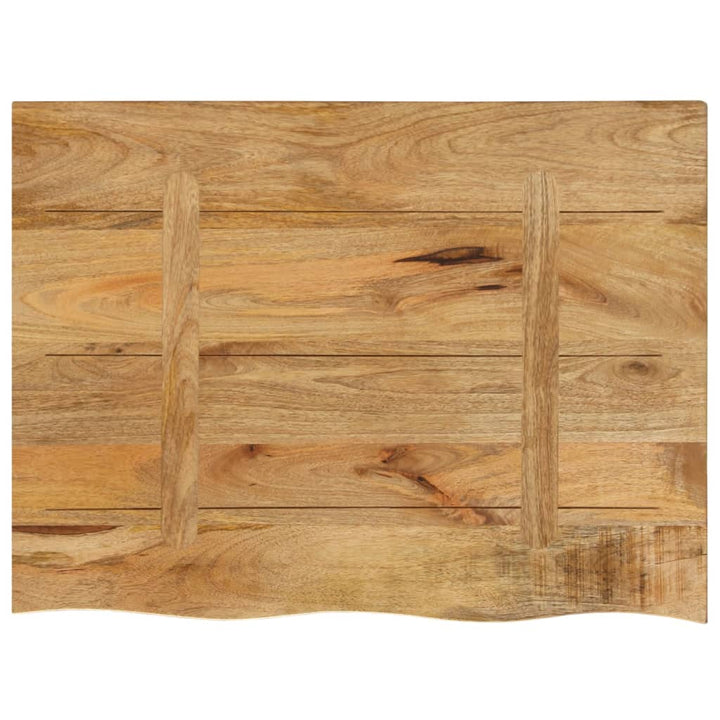 Blat De Masă Margine Naturală, 80X60X2,5 Cm, Lemn Masiv Mango