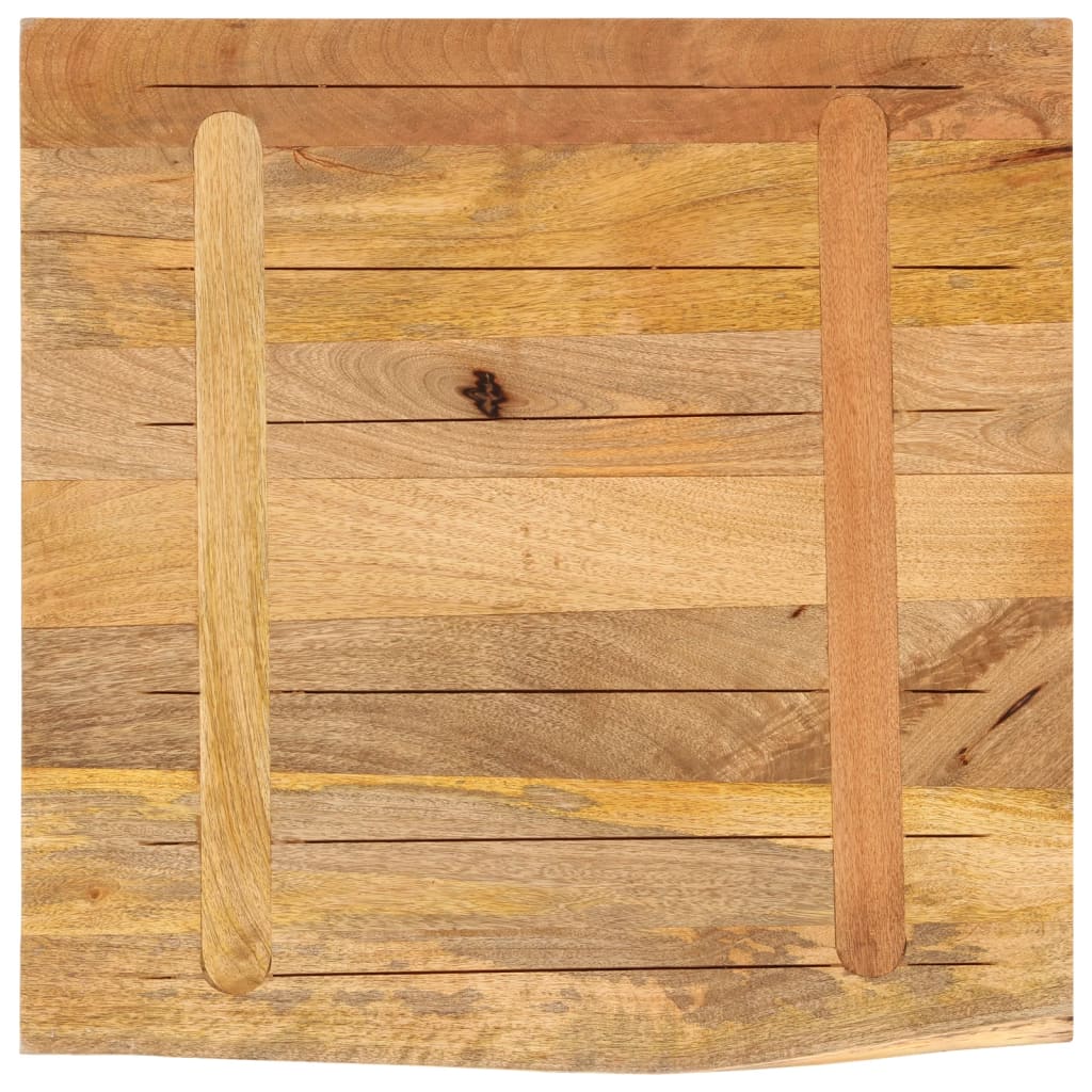 Blat De Masă Margine Naturală, 80X80X2,5 Cm, Lemn Masiv Mango