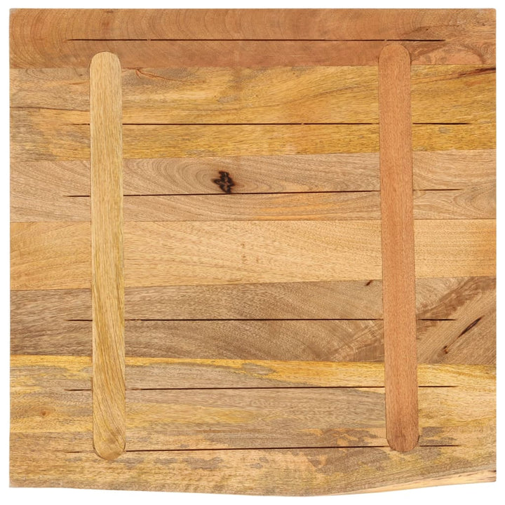 Blat De Masă Margine Naturală, 80X80X2,5 Cm, Lemn Masiv Mango