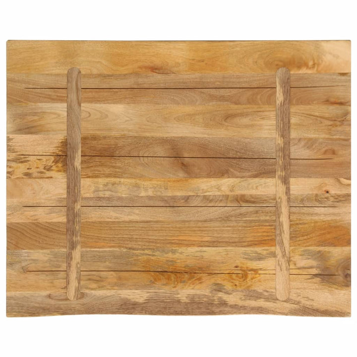 Blat De Masă Margine Naturală, 90X80X2,5 Cm, Lemn Masiv Mango