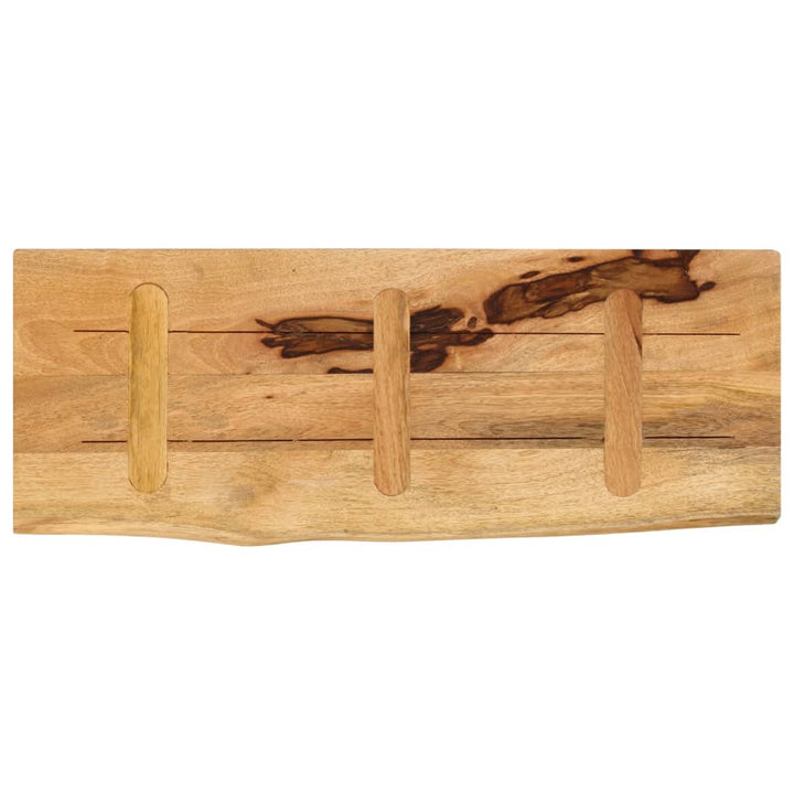 Blat De Masă Margine Naturală, 90X40X3,8 Cm, Lemn Masiv Mango