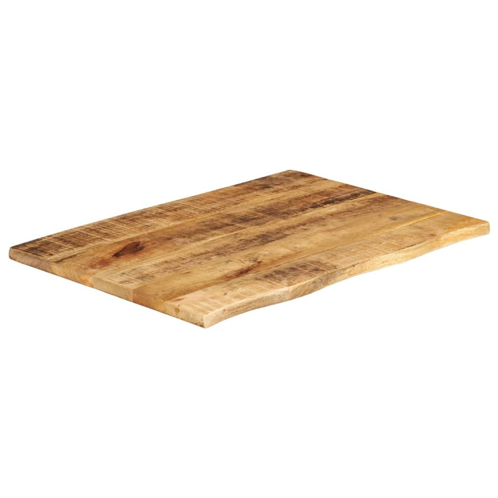 Blat De Masă Margine Naturală, 80X60X3,8 Cm, Lemn Masiv Mango