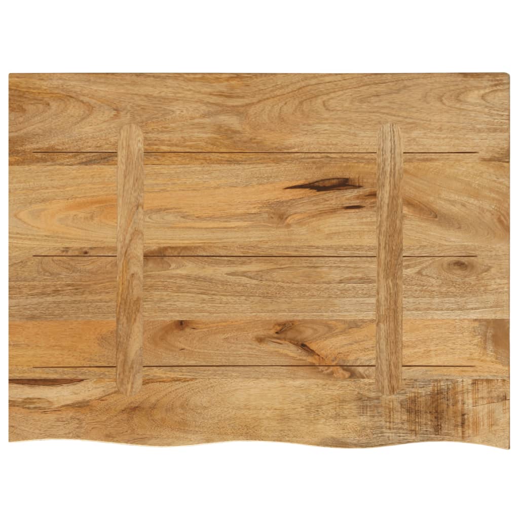 Blat De Masă Margine Naturală, 80X60X3,8 Cm, Lemn Masiv Mango