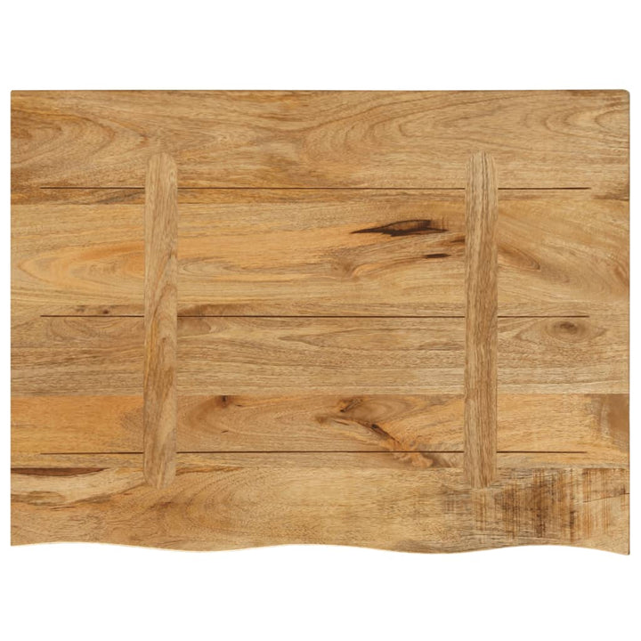 Blat De Masă Margine Naturală, 80X60X3,8 Cm, Lemn Masiv Mango