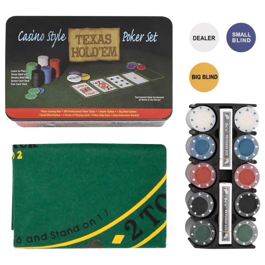 Set De Jetoane De Poker 200 Buc. 4 G