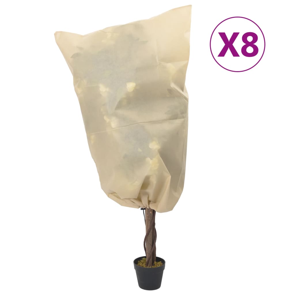 Huse De Fleece Pentru Plante Cu Șnur 4 Buc 70 G/M² 0,8X0,8 M