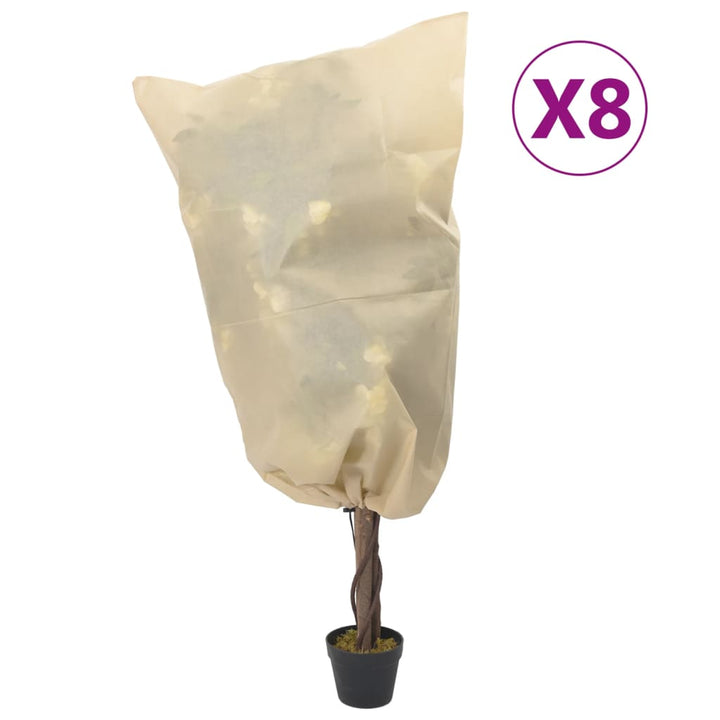 Huse De Fleece Pentru Plante Cu Șnur 4 Buc 70 G/M² 0,8X0,8 M