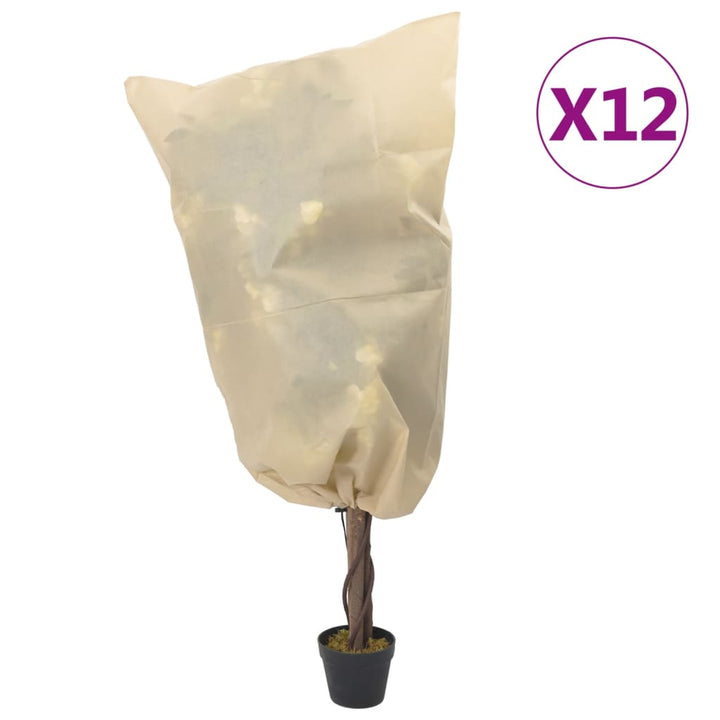 Huse De Fleece Pentru Plante Cu Șnur 4 Buc 70 G/M² 0,8X0,8 M