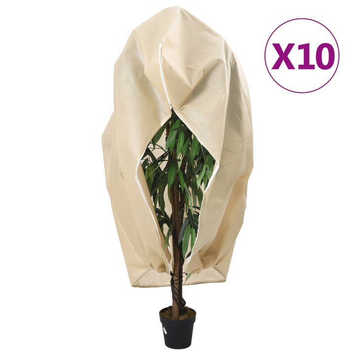 Protecție De Fleece Plante Cu Fermoar 10 Buc 70 G/M² 3,93X3,5 M