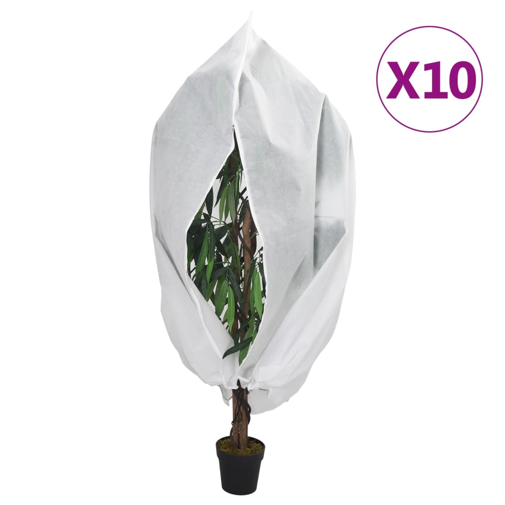 Protecție De Fleece Plante Cu Fermoar 10 Buc 70 G/M² 3,93X3,5 M