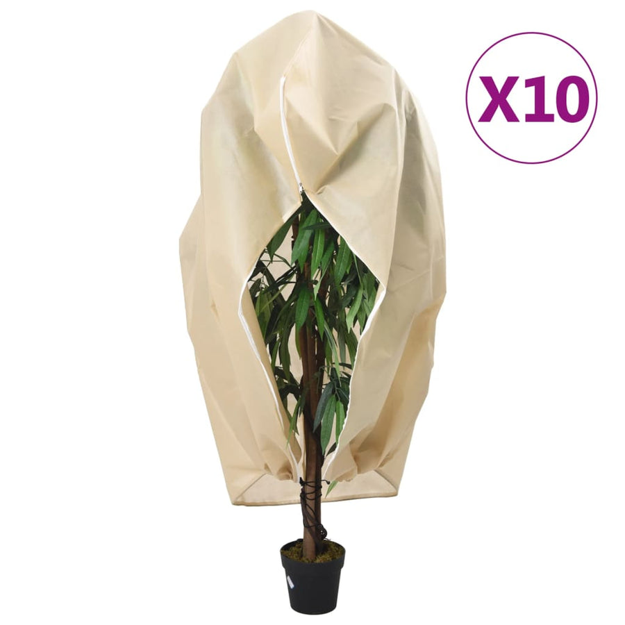 Protecție De Fleece Plante Cu Fermoar 10 Buc 70 G/M² 3,93X3,5 M