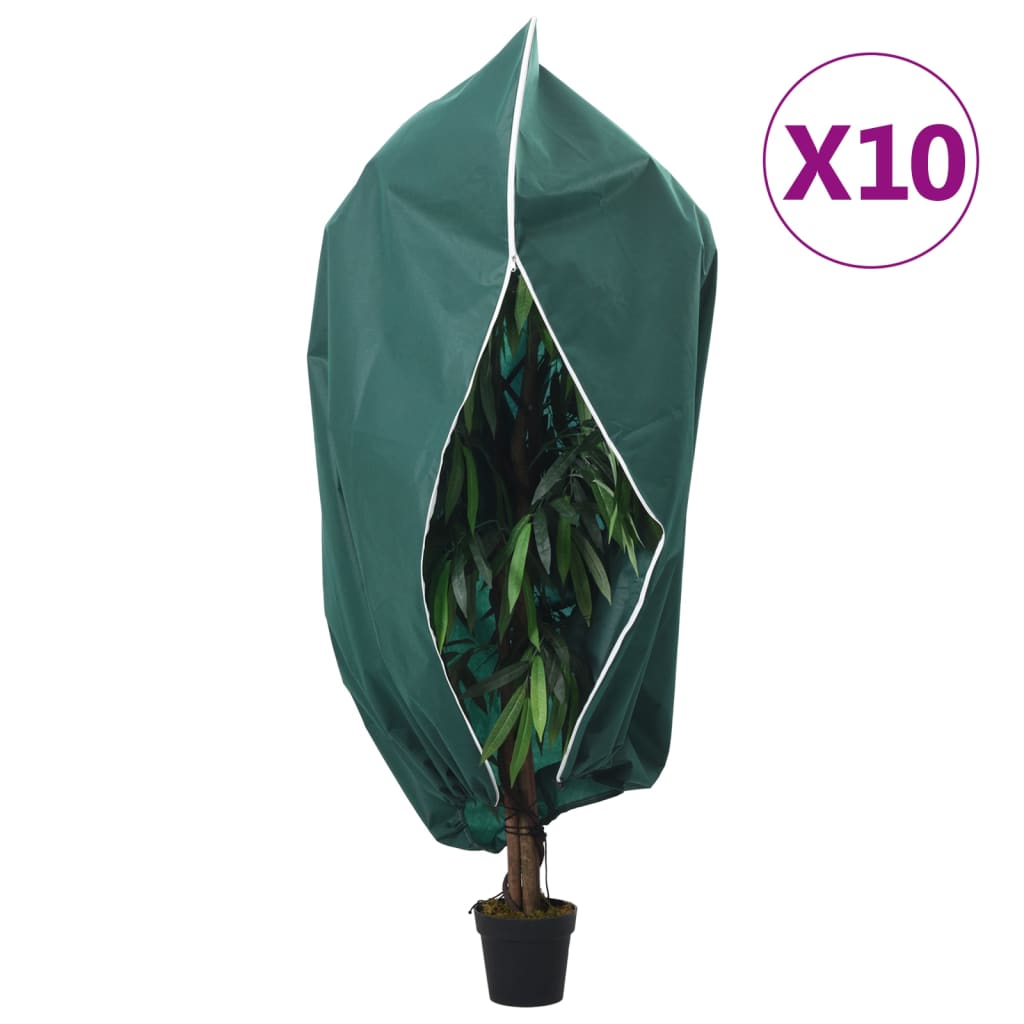 Protecție De Fleece Plante Cu Fermoar 10 Buc 70 G/M² 3,93X3,5 M