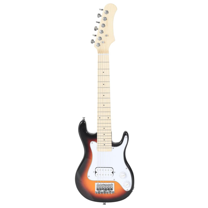Chitara Electrică Pentru Copii, Cu Husă, Maro/Alb, 3/4 30&quot;