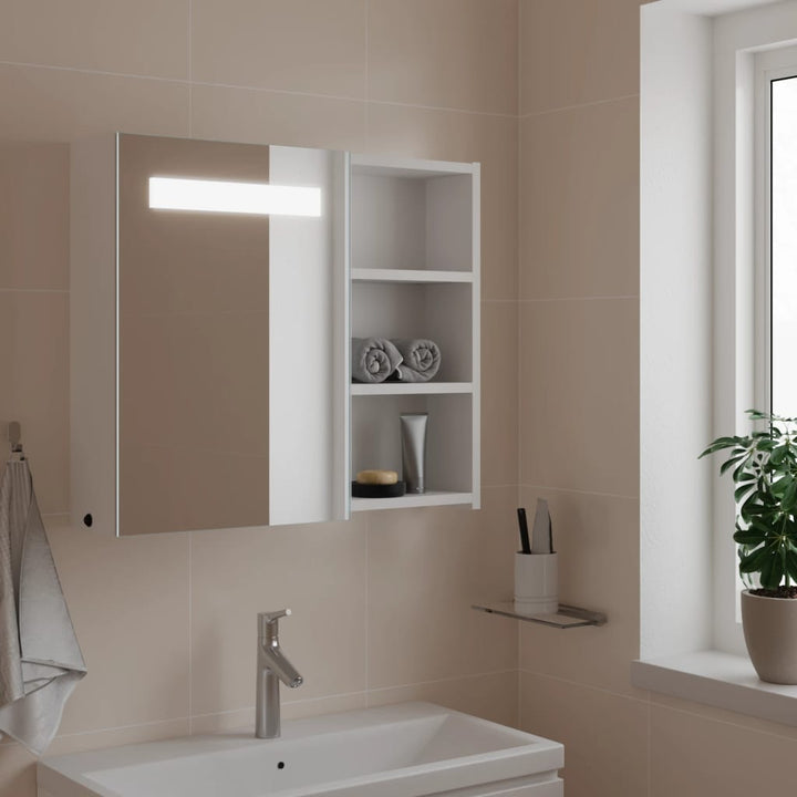Dulap Cu Oglindă De Baie Cu Lumină Led, ,