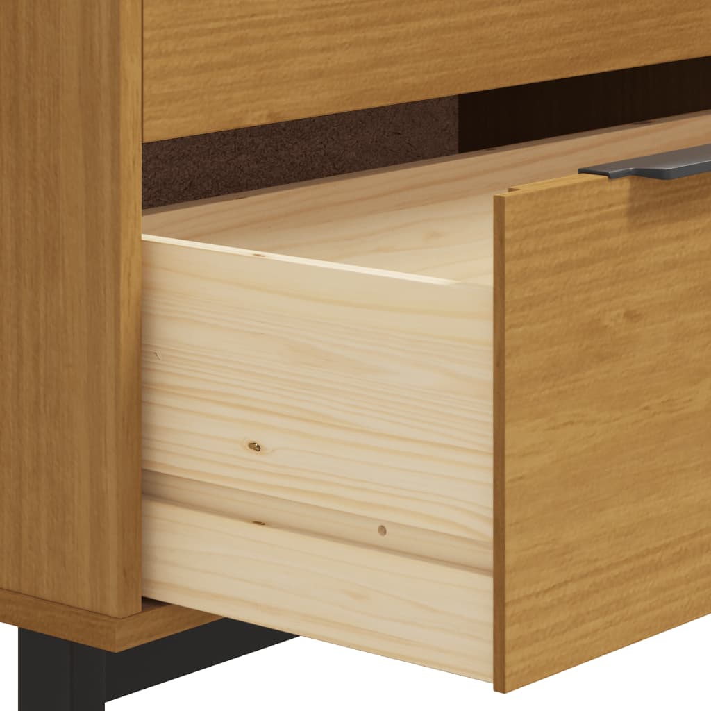 Dulap Cu Sertar „Flam”, 80X40X80 Cm, Lemn Masiv De Pin