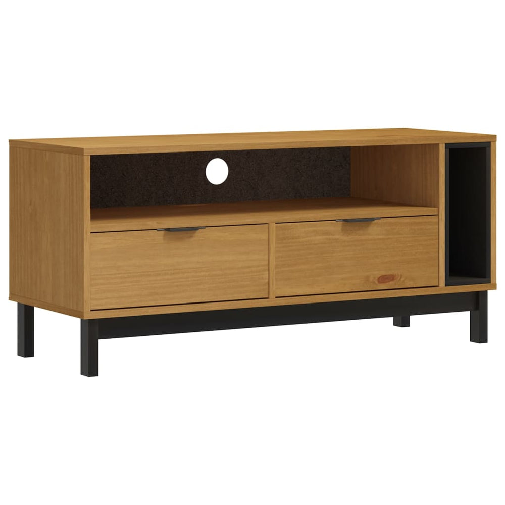 Dulap Tv „Flam” 110X40X50 Cm, Lemn Masiv De Pin