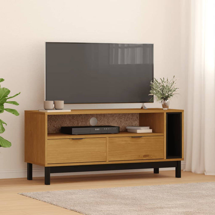 Dulap Tv „Flam” 110X40X50 Cm, Lemn Masiv De Pin
