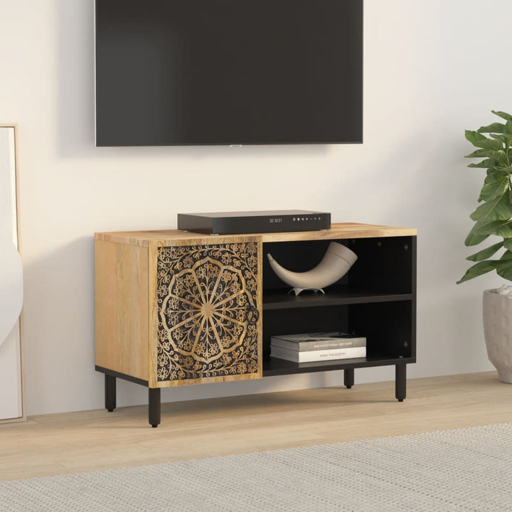 Comodă Tv, 80X31X46 Cm, Lemn Masiv De Mango