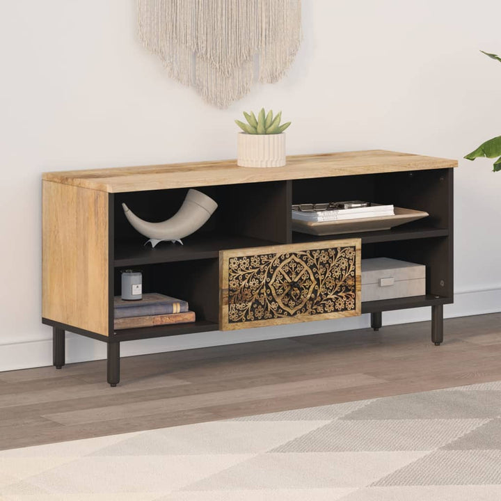 Comodă Tv, 100X33X46 Cm, Lemn Masiv De Mango
