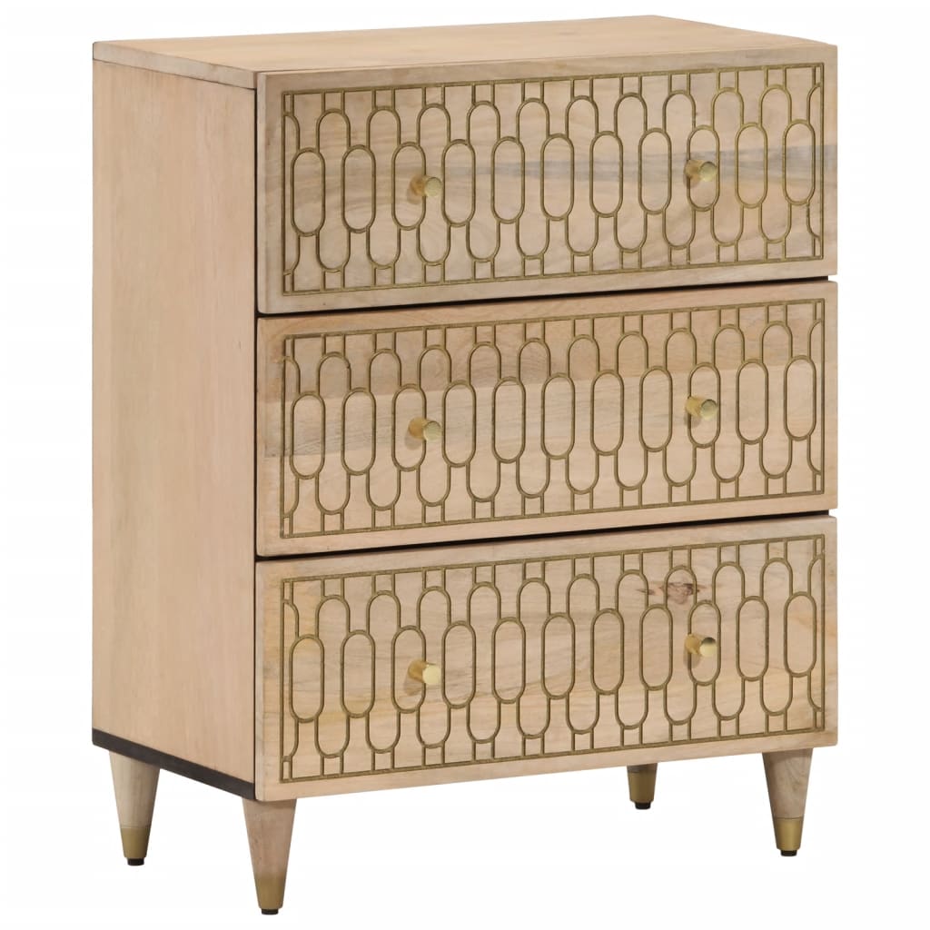 Dulap Lateral, 60X33X75 Cm, Lemn Masiv De Mango