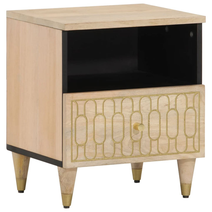 Noptiere, 2 Buc., 40X33X46 Cm, Lemn Masiv De Acacia