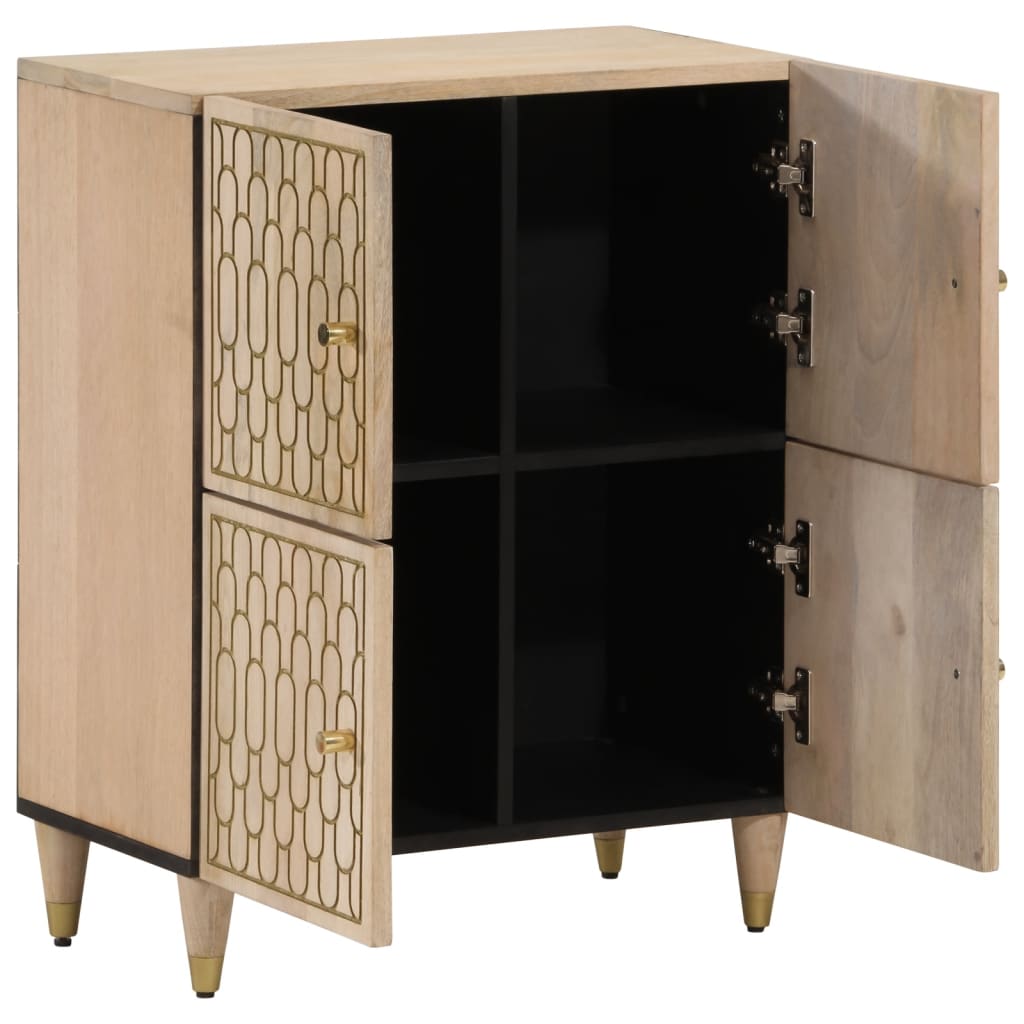 Dulap Lateral, 60X33X75 Cm, Lemn Masiv De Mango