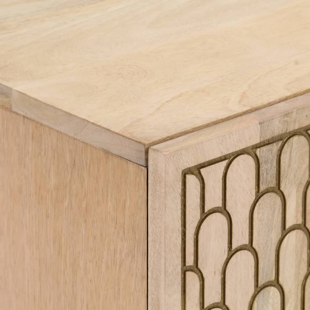 Dulap Lateral, 60X33X75 Cm, Lemn Masiv De Mango