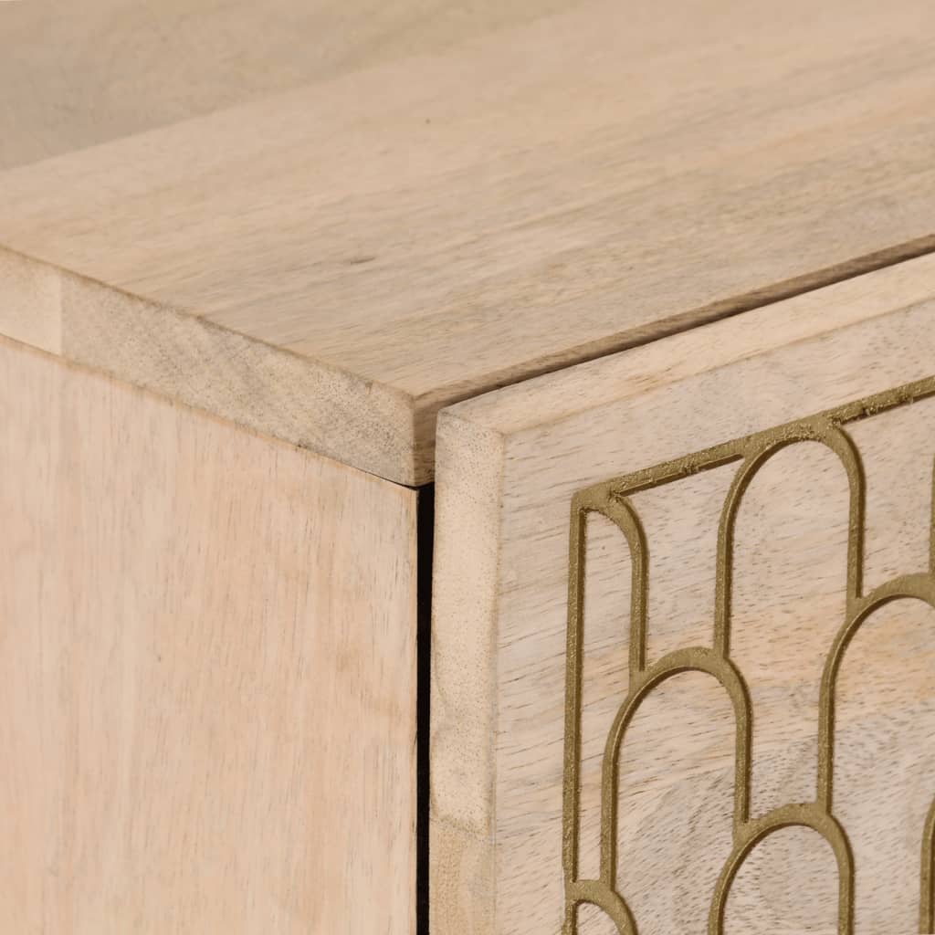 Dulap Lateral, 80X33X75 Cm, Lemn Masiv De Mango