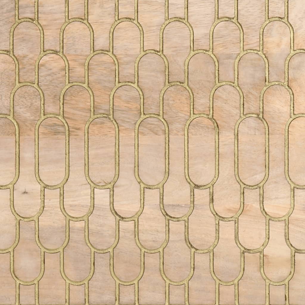 Dulap Lateral, 80X33X75 Cm, Lemn Masiv De Mango