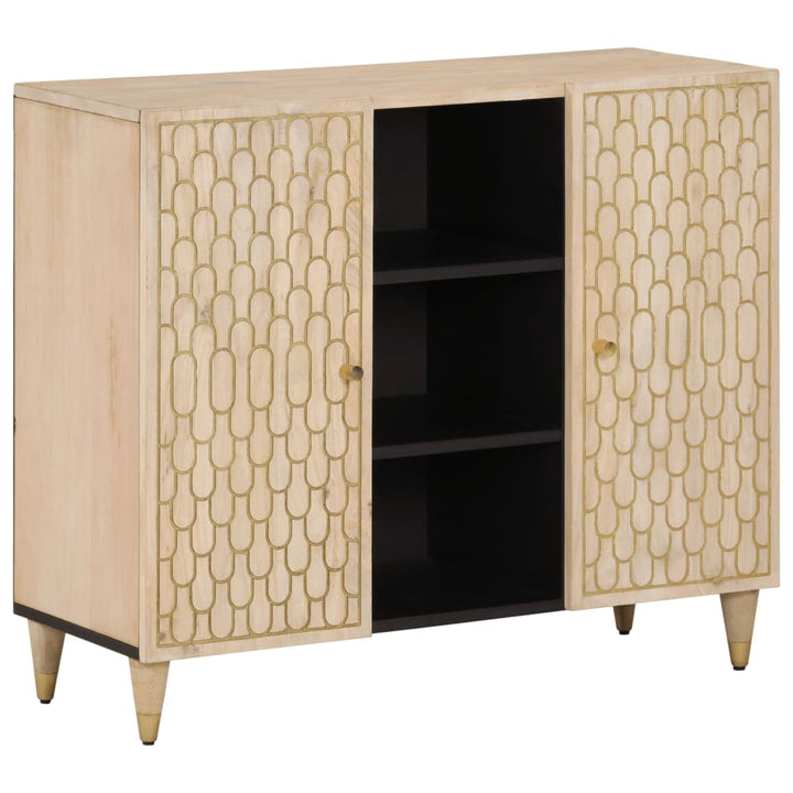 Dulap Lateral, 90X33X75 Cm, Lemn Masiv De Mango