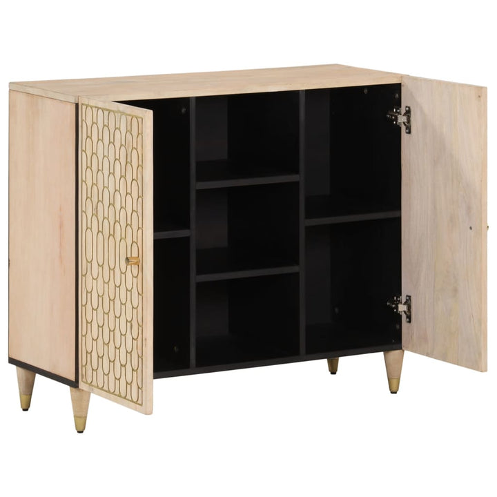Dulap Lateral, 90X33X75 Cm, Lemn Masiv De Mango