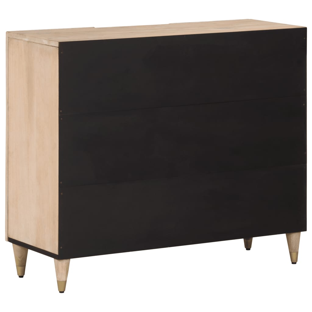 Dulap Lateral, 90X33X75 Cm, Lemn Masiv De Mango