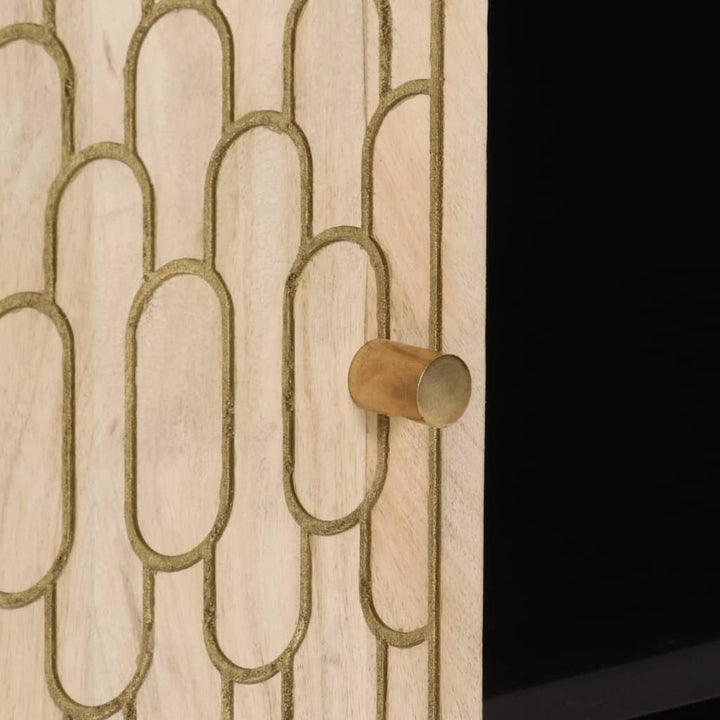Dulap Lateral, 90X33X75 Cm, Lemn Masiv De Mango