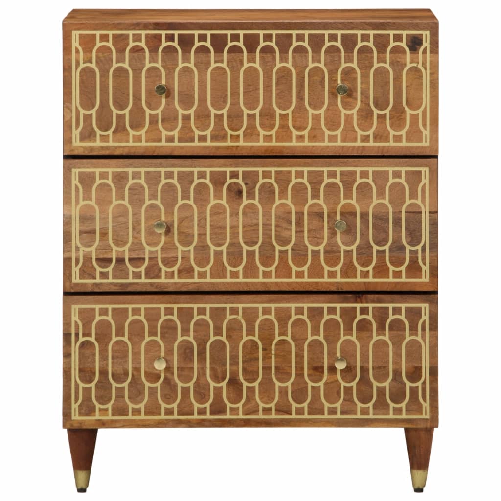 Dulap Lateral, 60X33X75 Cm, Lemn Masiv De Mango