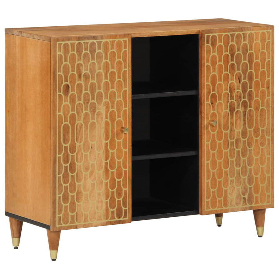 Dulap Lateral, 90X33X75 Cm, Lemn Masiv De Mango