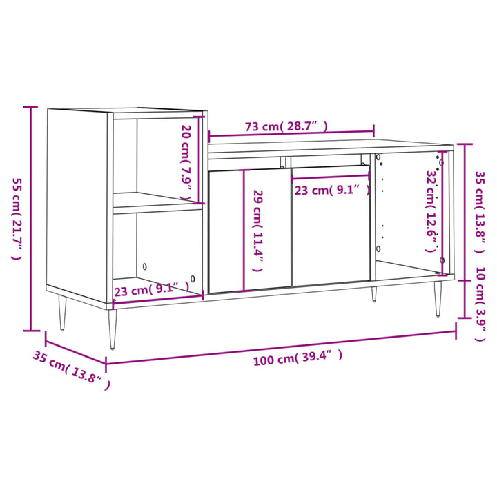 Comodă Tv, , 100X35X55 Cm, Lemn Prelucrat