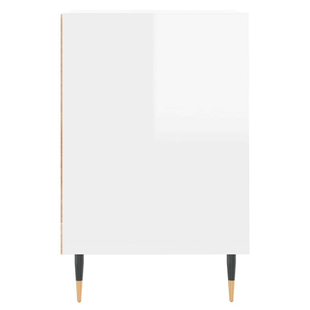Comodă Tv, Alb Extralucios, 160X35X55 Cm, Lemn Prelucrat