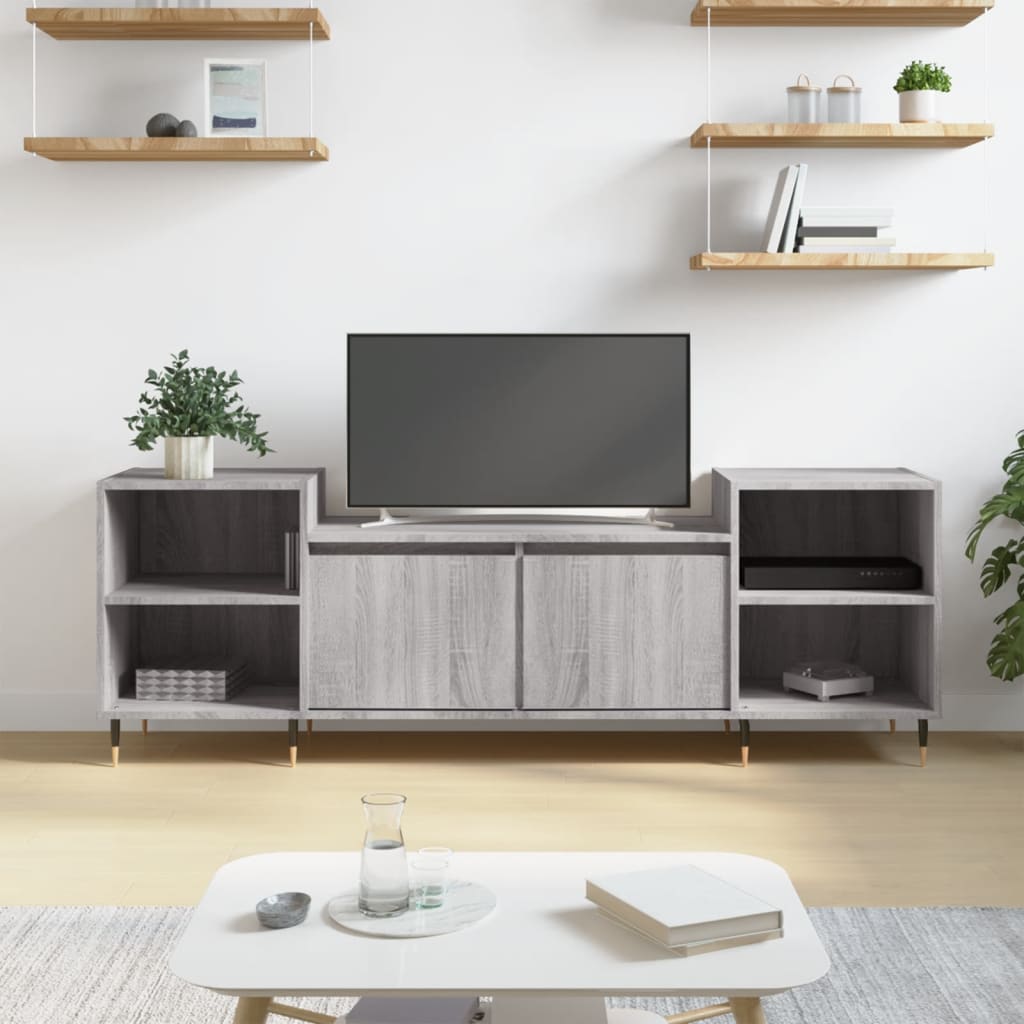 Comodă Tv, Alb Extralucios, 160X35X55 Cm, Lemn Prelucrat