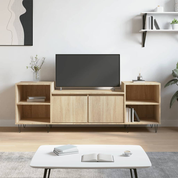 Comodă Tv, Gri Sonoma, 160X35X55 Cm, Lemn Prelucrat
