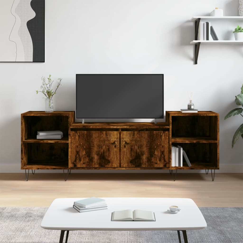 Comodă Tv, Gri Sonoma, 160X35X55 Cm, Lemn Prelucrat