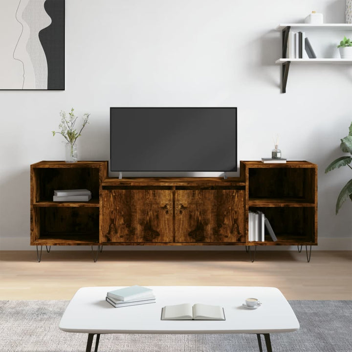 Comodă Tv, Gri Sonoma, 160X35X55 Cm, Lemn Prelucrat
