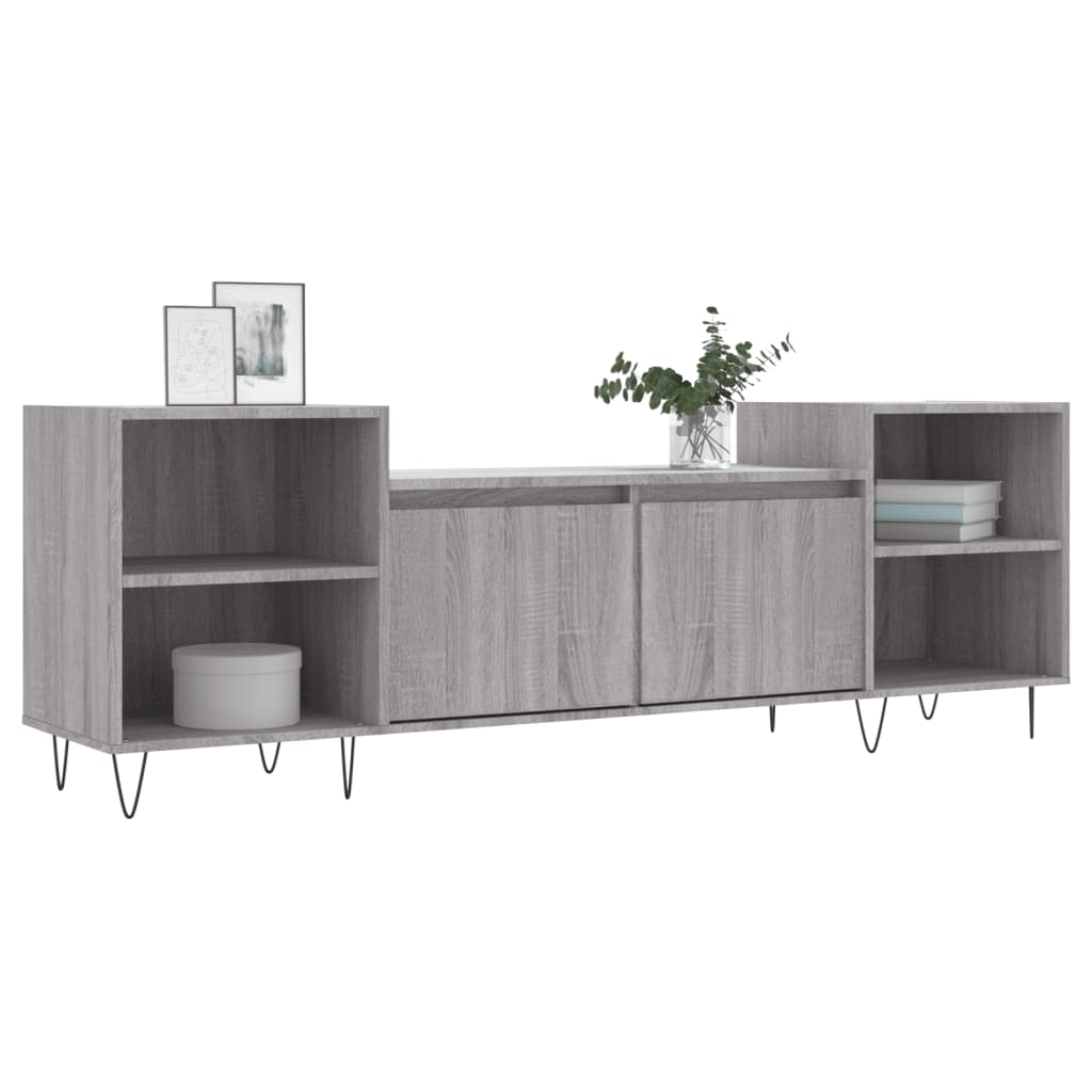 Comodă Tv, Gri Sonoma, 160X35X55 Cm, Lemn Prelucrat