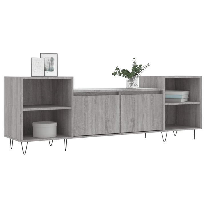 Comodă Tv, Gri Sonoma, 160X35X55 Cm, Lemn Prelucrat