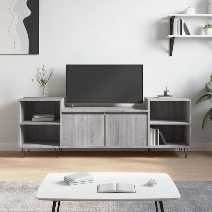 Comodă Tv, Gri Sonoma, 160X35X55 Cm, Lemn Prelucrat
