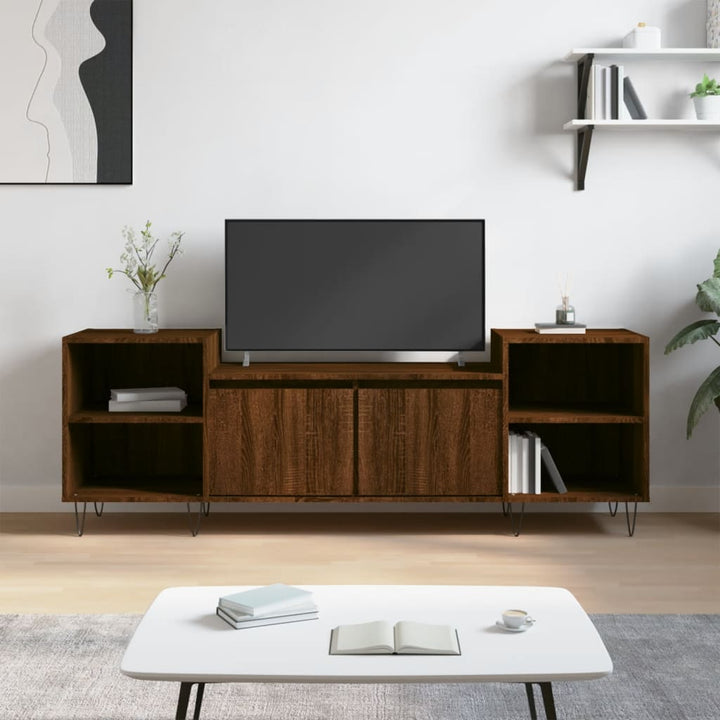 Comodă Tv, Gri Sonoma, 160X35X55 Cm, Lemn Prelucrat